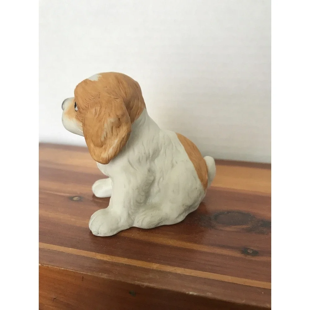 HOMCO Cocker Spaniel Puppy Dog 1990 Porcelain Bisque Figurine Lot TAKE ME HOME !